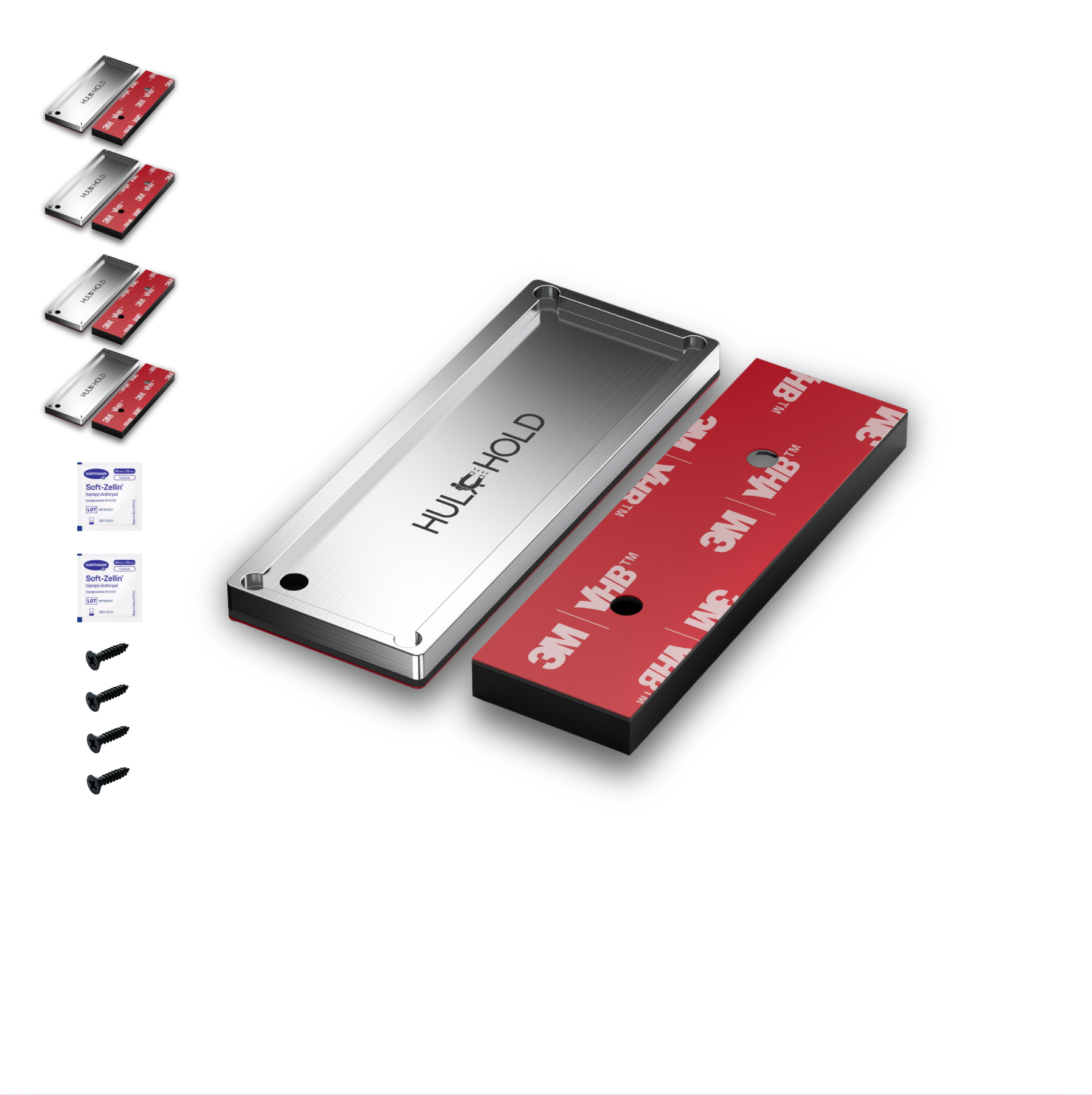 Magnet Kennzeichenhalter Set für die Ausstattung eines Fahrzeugs für Lang und Hochformat